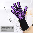 Comsmart BBQ Gloves, 1472 Degree F Heat Resistant Grilling Gloves Silicone - Image 3