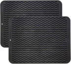 ZLR 2 Pcs Silicone Dish Drying Mat & Heat Resistant Trivet by ZLR