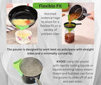 Collapsible Funnel Set of 3 | Silicone Pot Edge Soup Pour Spout | Food Grade - Image 7