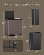 Lovewind Dual Trash and Recycling Bins - Image 2