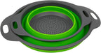 AUAUY 2 Pack Collapsible Colander Set, Round Silicone Folding Collapsible - Image 9
