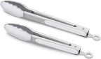 2 Pack Silicone Kitchen Tongs – 9" & 12" Set, Heat Resistant up to 500°F by ALLWIN-HOUSEWARE
