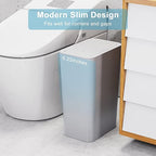 3 Pack 10 Liter / 2.6 Gallon Bathroom Trash Can, Small Trash Can - Image 2