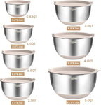 Wildone Mixing Bowls with Airtight Lids, with 3 Grater Attachments, Scale Mark - Image 7