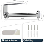 theaoo Paper Towel Holder Under Cabinet, One-Handed Tear Wall Mount Paper Towel - Image 5
