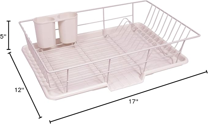 Space-Saving 3-Piece Dish Drainer Rack Set: Efficient Kitchen Organizer - Image 2