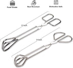 Hiash 9-Inch and 11-Inch Heavy Duty Stainless Steel Kitchen Tongs - Image 2