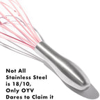 OYV 10-Inch Pink Silicone Whisk, Heat Resistant 480°F Kitchen Whisk - Image 6