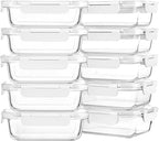M MCIRCO 10-Pack 22 Oz Glass Meal Prep Containers by MMCIRCO