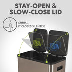 Simpli-Magic 70 Liter / 18.5 Gallon Rectangular Hands-Free Dual Compartment - Image 7