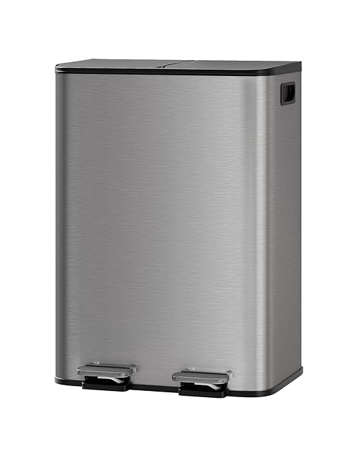 Garvee Double Trash Can, 2 x 8 gal Garbage Can by Garvee