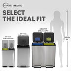 SIMPLI-Magic 21 Gallon Dual Compartment Kitchen Trash Can - Image 4