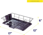 Space-Saving 3-Piece Dish Drainer Rack Set: Efficient Kitchen Organizer - Image 4