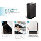 Home Zone Living 12 Gallon Slim Kitchen Trash Can - Image 5