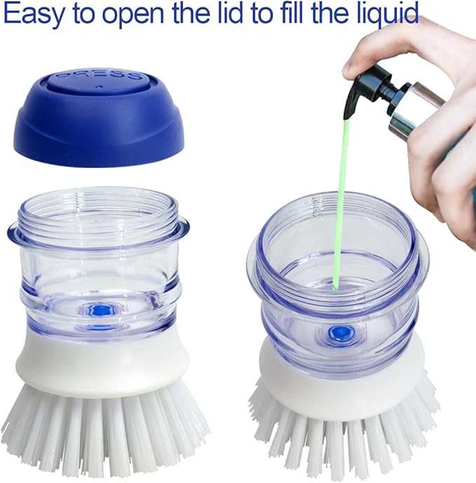 CELOX 2 Pack Dish Brush with Soap Dispenser - Image 4
