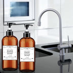 Soap Dispenser with Rust Proof Pump, Waterproof Labels Bathroom, Plastic Hand - Image 6