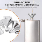 Small Metal Funnels Mini Funnel 8 Size Tiny Bottle Funnel, Miniature Atomizers - Image 5