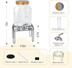 2 Gallon Glass Drink Dispenser - Image 2