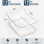 12 PACK Multi-Use Clear Plastic Storage Bins - Image 7