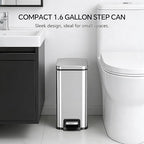 13 Gallon Trash Can and 1.6 Gallon Kitchen Trash Can Combo Set, Stainless Steel - Image 3