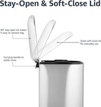Amazon Basics D-Shaped Small Trash Can - Image 3