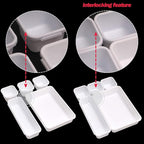 TENABORT 42 Pack Interlocking Desk Drawer Organizer Tray Dividers Plastic - Image 4