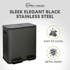 SIMPLI-Magic 18.5 Gallon Dual Compartment Kitchen Trash Can - Image 8