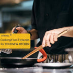 JETKONG 2 Pcs 12-Inch Kitchen Tweezers Cooking Tweezer Tongs Stainless Steel - Image 3