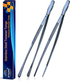 JETKONG 2 Pcs 12-Inch Cooking Tweezer Tongs Stainless Steel Kitchen Tweezers by JETKONG