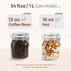 ComSaf 3-Pack Square Glass Coffee Canisters - Image 7