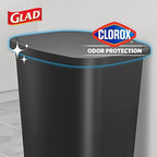 Glad 13 Gallon Trash Can 2 Pack | Plastic Kitchen Waste Bins - Image 3