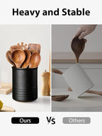 ABRUTY Utensil Holder, 6.7" Ceramic Kitchen Utensil Crock - Image 6