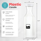 Plastic 8 PACK Large 50 Oz Water Carafe - Image 2