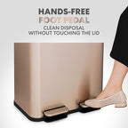 SIMPLI-Magic 60L / 16 Gallon Dual Compartment Kitchen Trash Can - Image 3