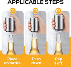 6 Pack Premium Beer Bottle Opener, Automatic Bottle Openers, Stainless Steel - Image 3