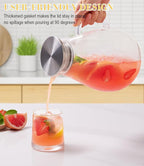 Glass Pitcher, 86oz Glass Water Pitcher - Image 3