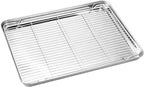 Wildone Baking Sheet & Rack Set, Stainless Steel Cookie Pan - Image 3