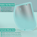 Silicone Dough Scraper with Stainless Steel Sheet, Curved Edge Flexible Bowl - Image 2