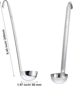 meekoo 3 Pieces Stainless Steel Ladle Soup Handle Ladle - Image 4