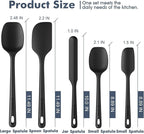 ChefAide 5 Pieces Silicone Spatula Set, Food Grade Rubber Spatula, Upgrade - Image 2