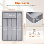 Lifewit Silverware Drawer Organizer Tray, Plastic Cutlery Storage - Image 2