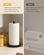 NESAPTO Paper Towel Holder Countertop, Wooden Freestanding Paper Towel Stand - Image 4