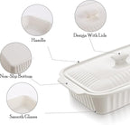 Large Baking Dish with Lid, 5.5 Quart Lasagna Pan with Lid, 13.5x9 inch Ceramic - Image 4