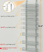 Moforoco Grey 9-Tier Over The Door Pantry Organizer, Pantry Organization and - Image 2