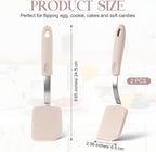 Silicone Cookie Spatula Turner 2 Pack Mini Brownie Spatula Flexible Kitchen - Image 2