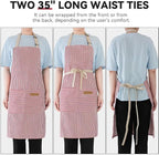 NLUS 2 Pack Kitchen Cooking Aprons, Adjustable Bib Soft Chef Apron - Image 5