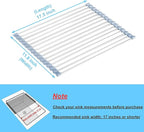 Seropy Roll Up Dish Drying Rack, Over The Sink Dish Drying Rack Kitchen Rolling - Image 4