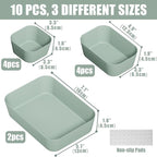 Plastic Drawer Organizers, Bathroom and Vanity Organizer Plastic Tray, Makeup - Image 2