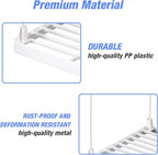 NiHome 4-Pack Stackable Plastic Kitchen Storage Shelf Foldable Rack - Image 4