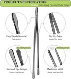 JETKONG 2 Pcs 14-Inch Food Tweezer Tongs Extra Long Stainless Steel Kitchen - Image 2